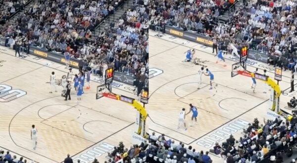 Aaron Gordon and Alex Caruso getting into a skirmish