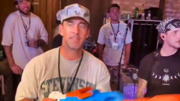 Aaron Rodgers Sparks More Marriage Rumors After Social Media Detectives Noticed Something Interesting About His Hand As He Squirted Water Gun During Concert