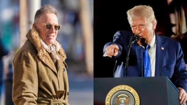 President Donald Trump Posts Bizarre Video Of Himself Hitting Bruce Springsteen With A Golf Ball