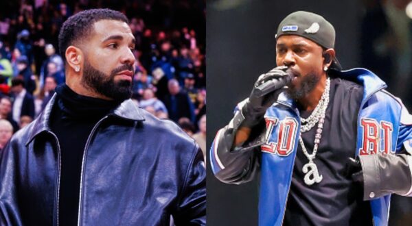 Split image of Drake and Kendrick Lamar
