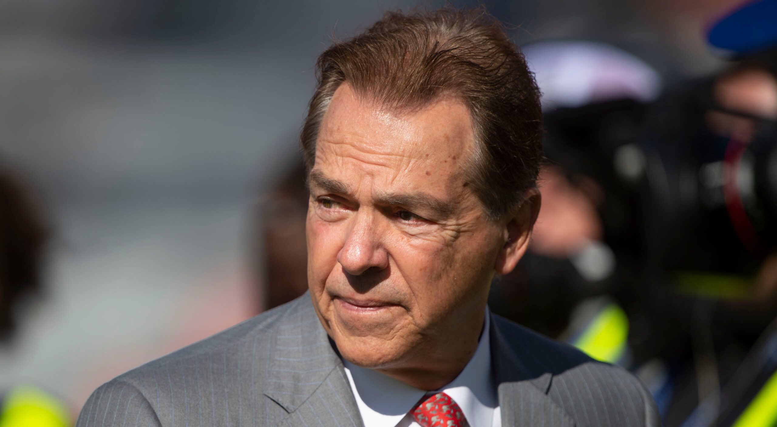 Nick Saban in a suit.