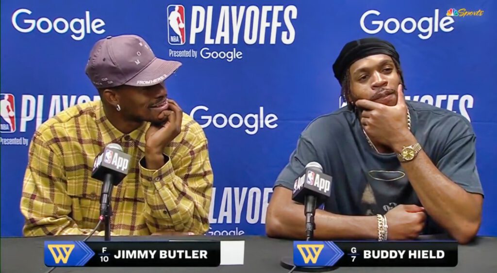 Following the game, Buddy Hield surprisingly shifted the blame for the jersey mishap of his jersey during Game 2 to Jimmy Butler