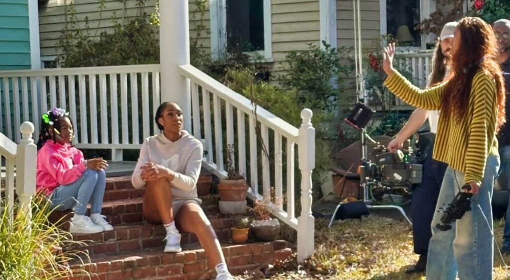 Malia Obama and Aja Wilson in commercial