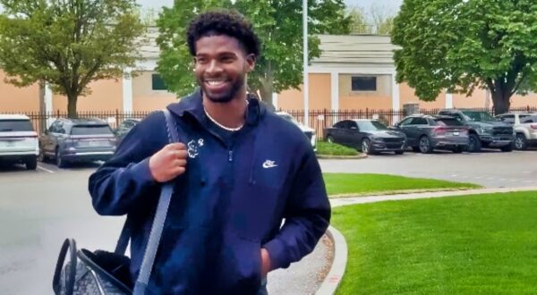 Shedeur Sanders smiling