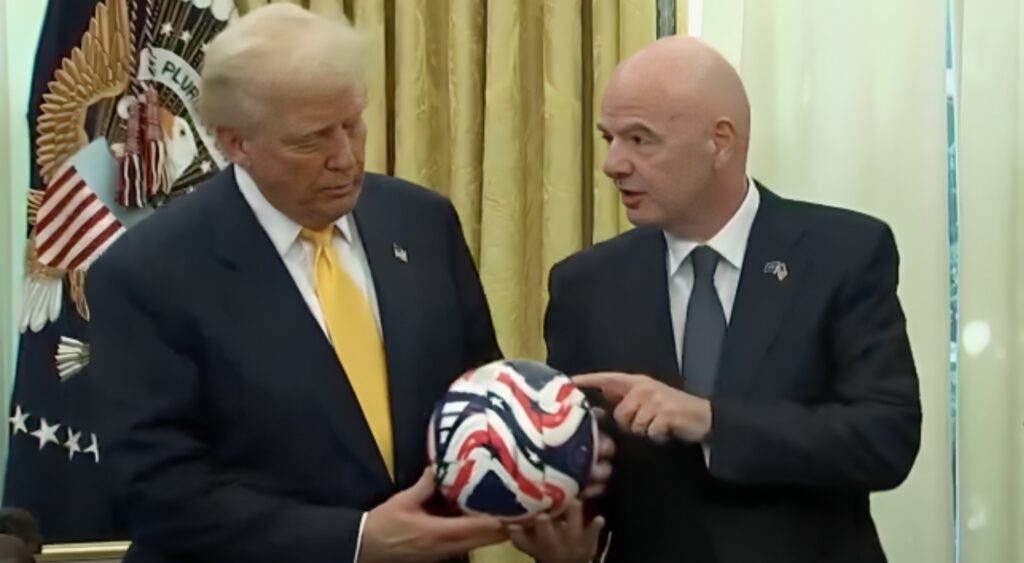 U.S. President Donald Trump with FIFA President Gianni Infantino