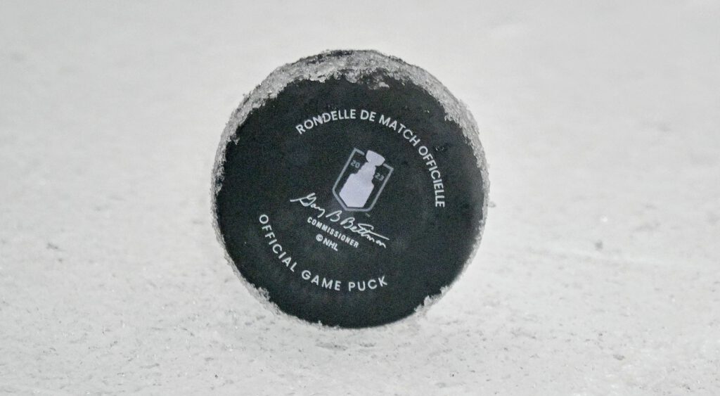 NHL game puck. Defenseman Torey Krug is expected to retire.