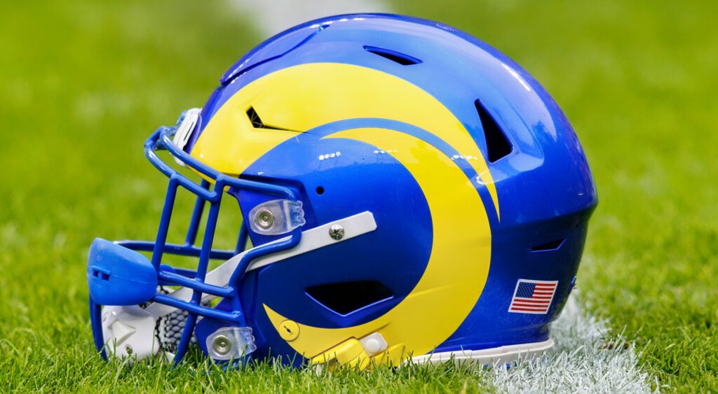 Los Angeles Rams helmet. The team signed Britain Covey.