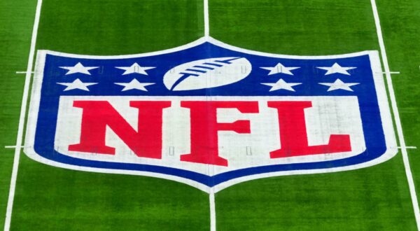 NFL logo shown on field. The Buffalo Bills are favored to win all their games.