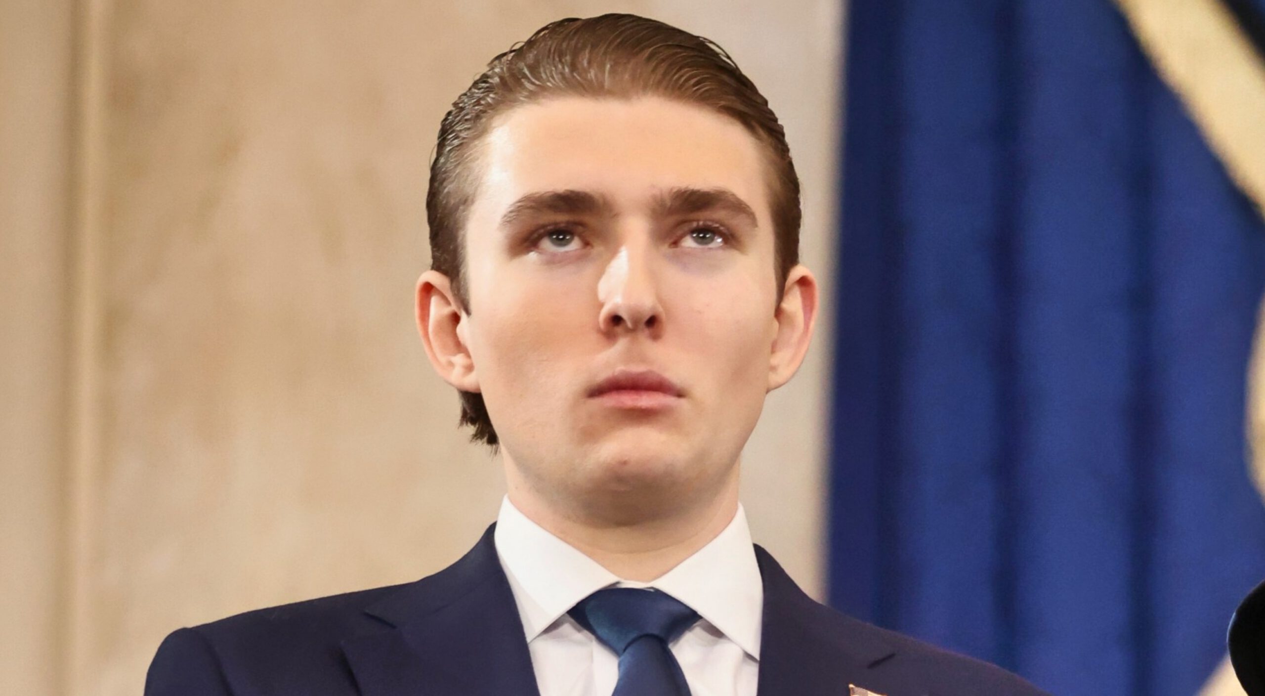 Barron Trump in a suit