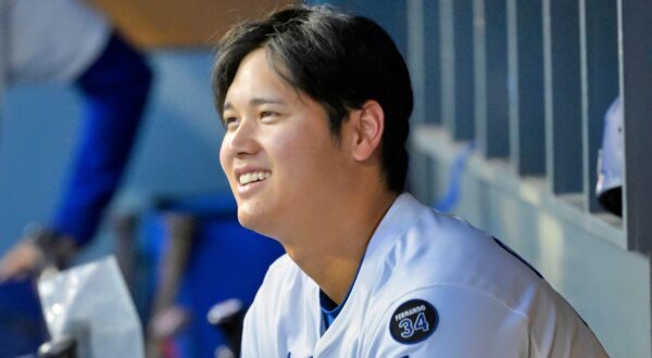 Shohei Ohtani smiling