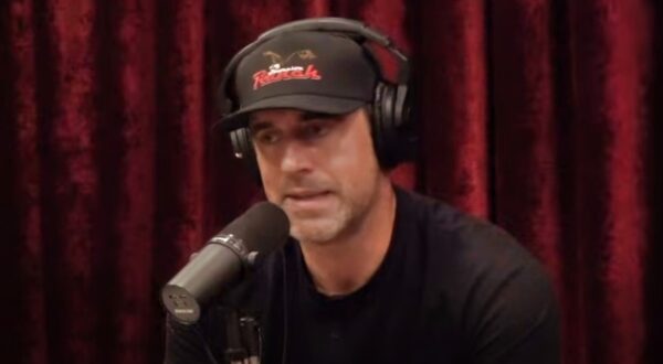 Aaron Rodgers speaking on Joe Rogan's show.