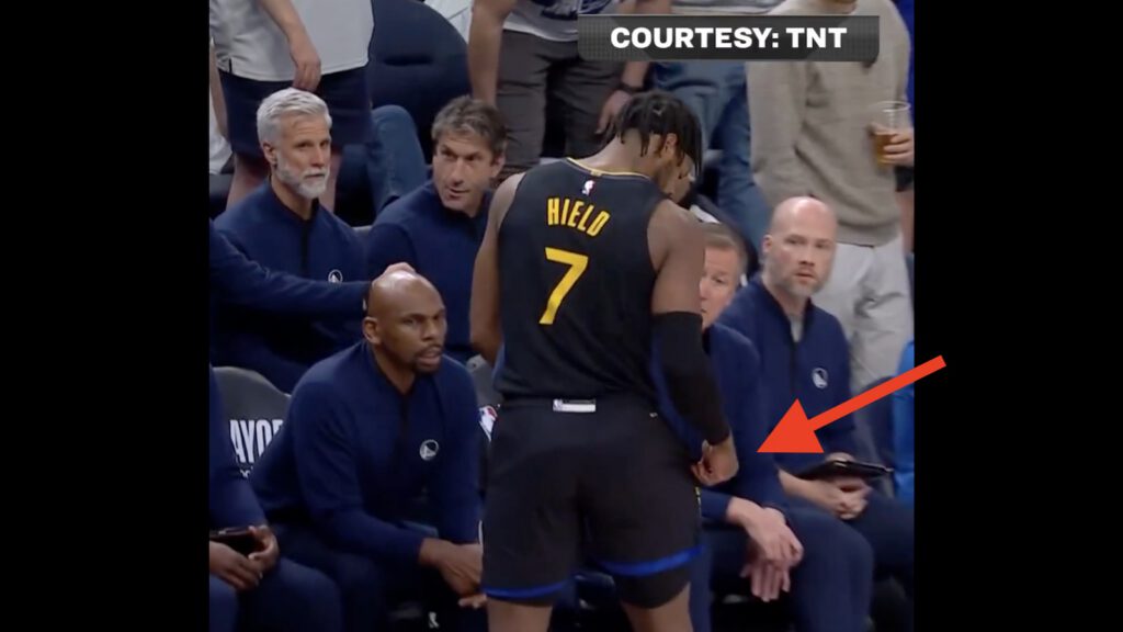 Buddy Hield had wardrobe malfunction to start Warriors-Timberwolves Game 2