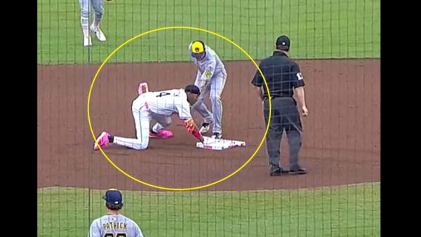 Chandler Simpson used his speed to leg out ridiculous double