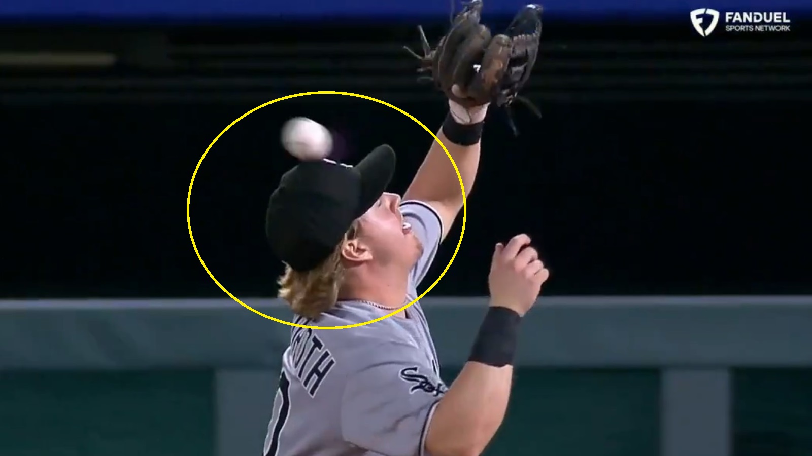 Chase Meidroth missing a pop fly