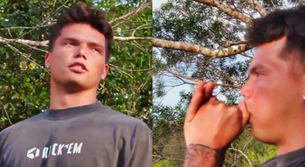 Dillon Gabriel doing a bird call.