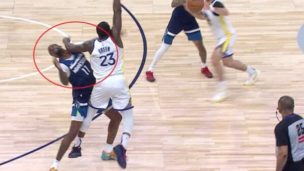 Draymond Green commits a foul