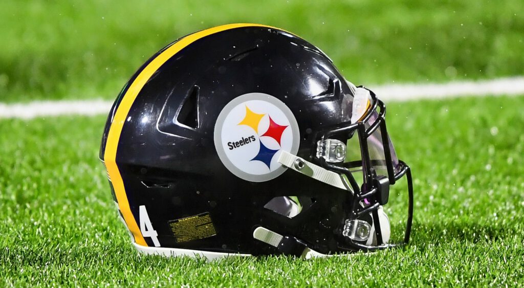 Pittsburgh Steelers helmet. Former RB Jaylen Samuels signed with a CFL team.
