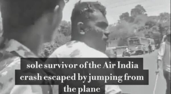 Air India survivor walking