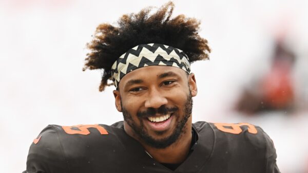 Myles Garrett smiles