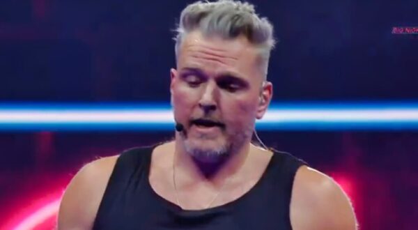Pat McAfee speaking to an audience