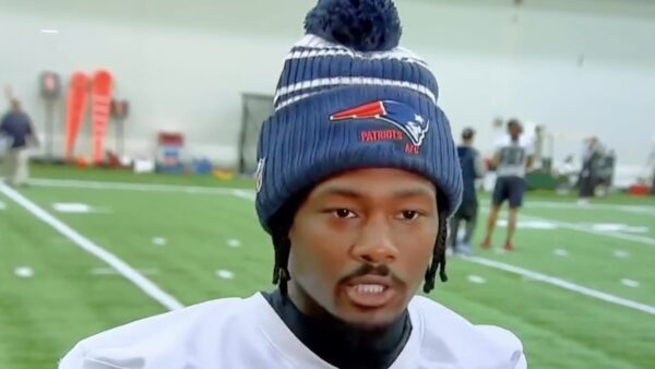 Stefon Diggs speaks with the media
