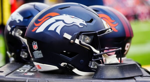 Denver Broncos helmet. The team released Zach Triner.