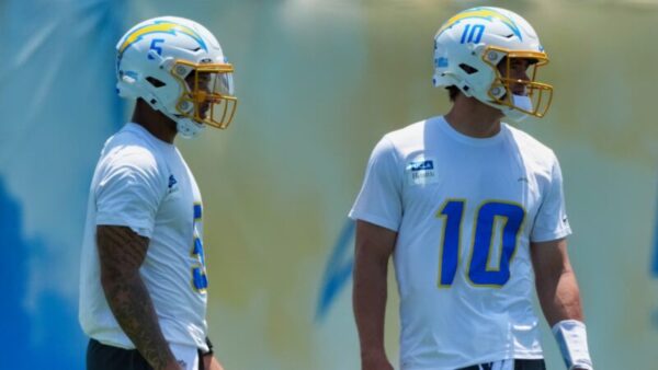 Los Angeles Chargers Causing Massive Buzz With Their New Customized Patches That Jim Harbaugh Has Them Wearing On Their Practice Jerseys